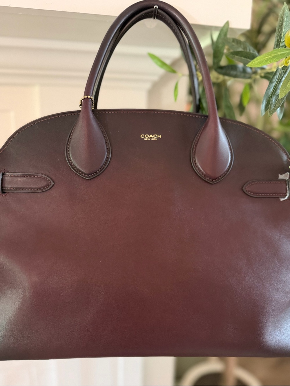 NEW COACH “Soft Empire Carryall Bag 40” MERLOT - Picture 4 of 16